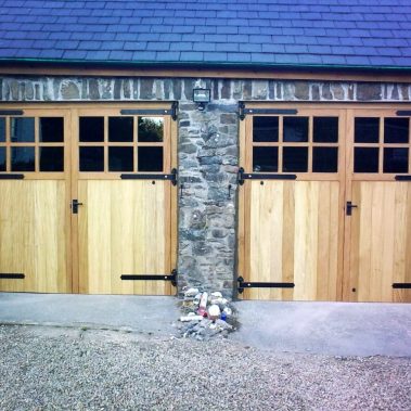 Hardwood doors with glass
