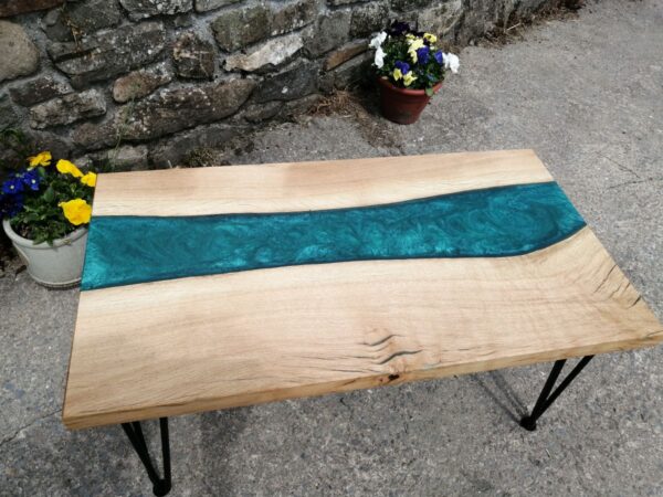 Oak Resin River Coffee Table - Image 2
