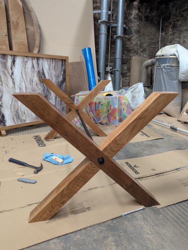 Oak Resin River Dining Table - Image 5