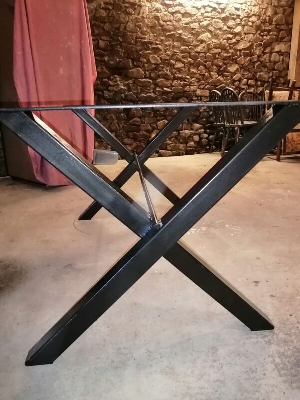 Oak Resin River Dining Table - Image 6